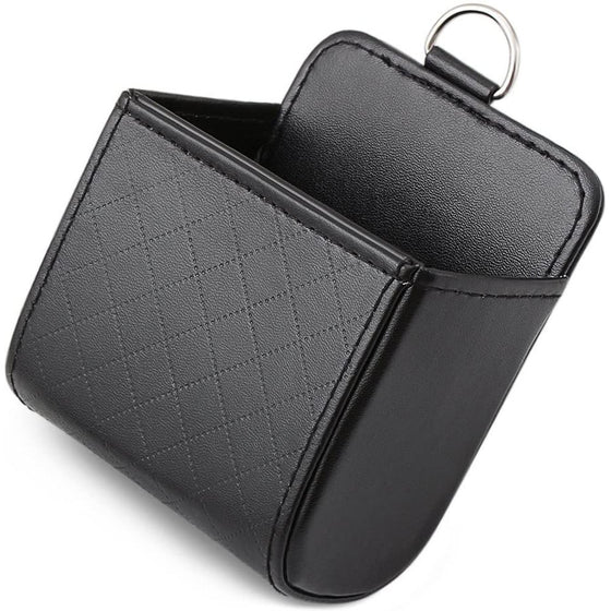 Organizator auto Techsuit CO-P1 pentru grila de ventilație, buzunar din piele ecologică – negru