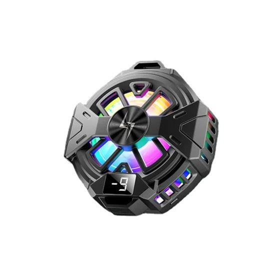 Cooler magnetic pentru telefon Techsuit P60, lumini RGB, afișaj temperatură, 2 trepte – negru