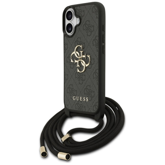 Husă Guess 4G CBDY Big Logo with Cord Strap pentru iPhone 17 – negru