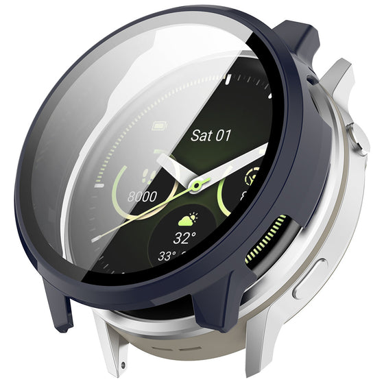 Husă cu folie Techsuit Defense360 Pro pentru Garmin Venu 4 41 mm – albastru Oxford