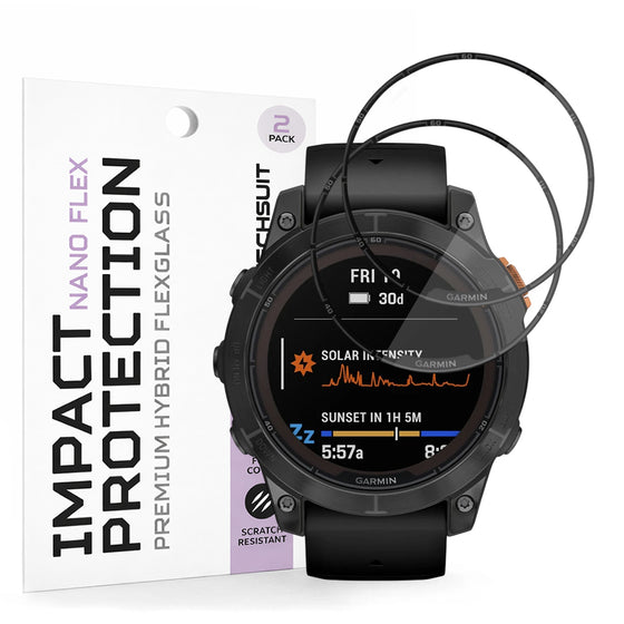 Folie de protecție Techsuit Nano Flex pentru Garmin Fenix 7 Pro Solar – set 2 buc.