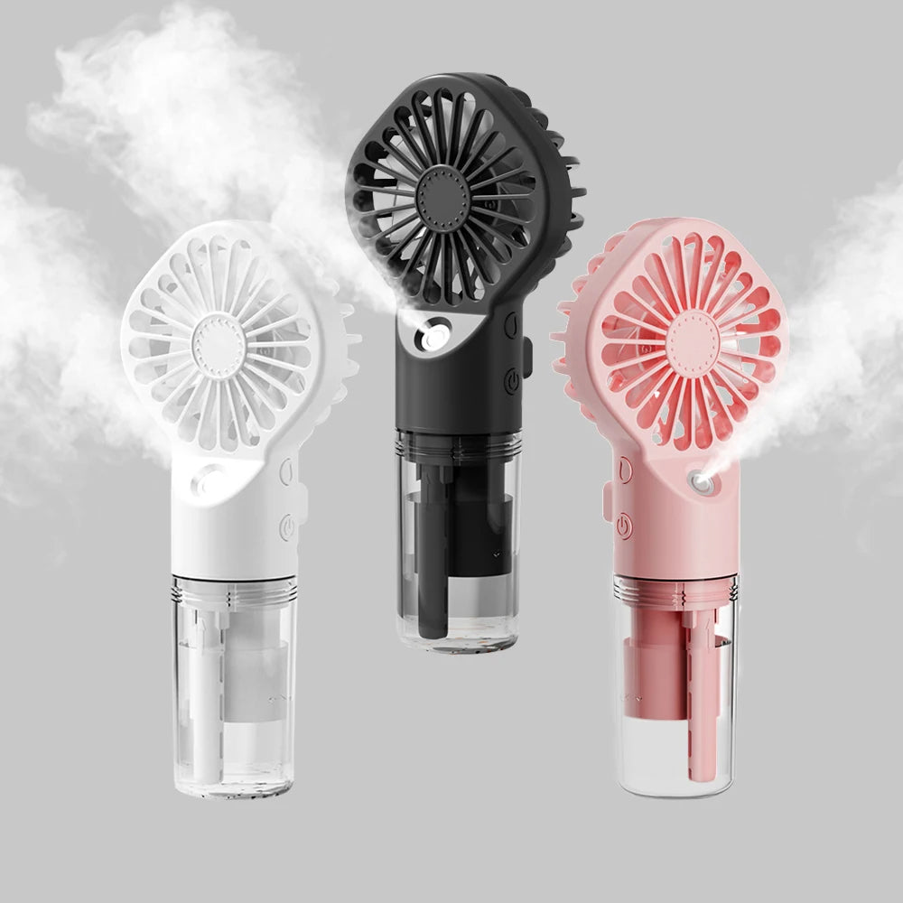 Ventilator de mână cu umidificator, 1200 mAh, alb – Techsuit G10 – imagine 1
