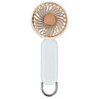 Ventilator de mână reîncărcabil, 3 trepte, auriu / bej – Techsuit A217 – imagine 2