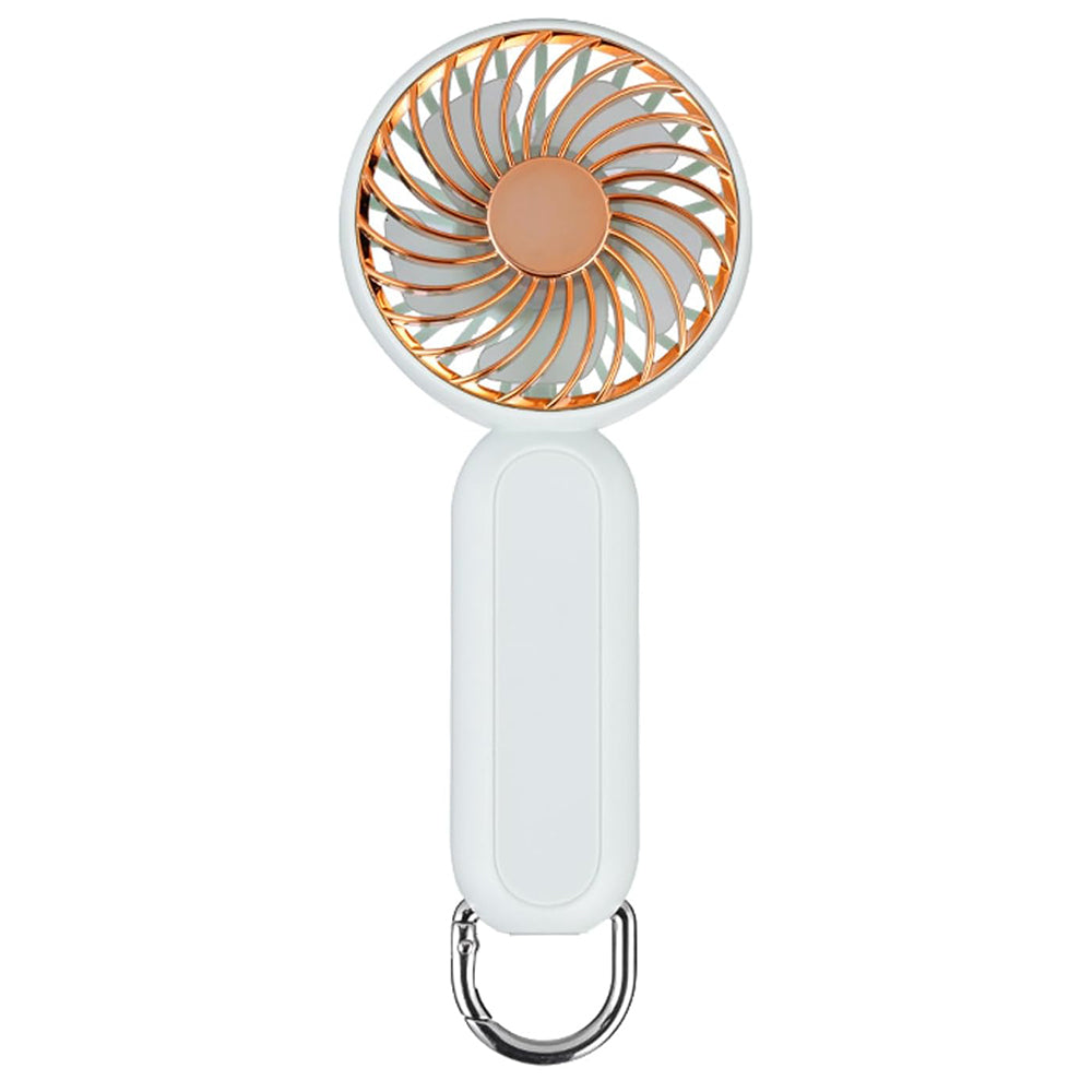 Ventilator de mână reîncărcabil, 3 trepte, auriu / bej – Techsuit A217 – imagine 2
