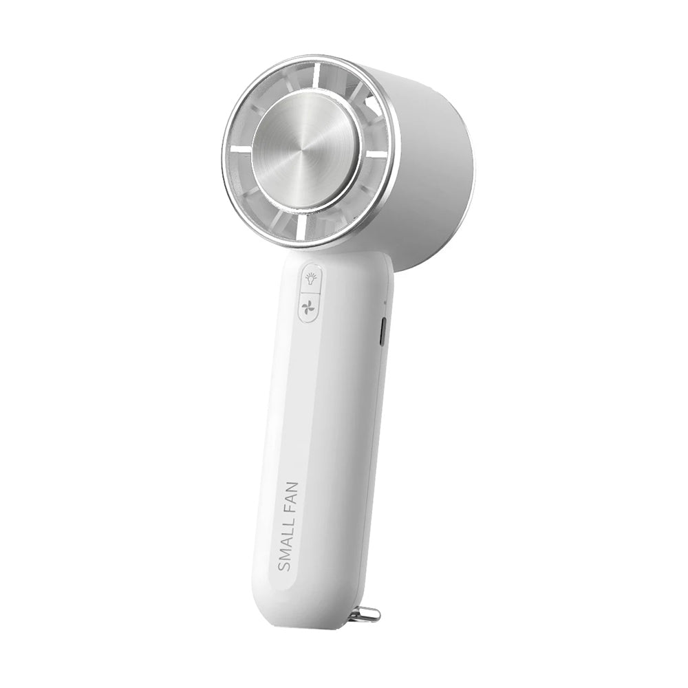 Ventilator de mână cu lanternă și carabinieră, alb – Techsuit HX138 – imagine 2