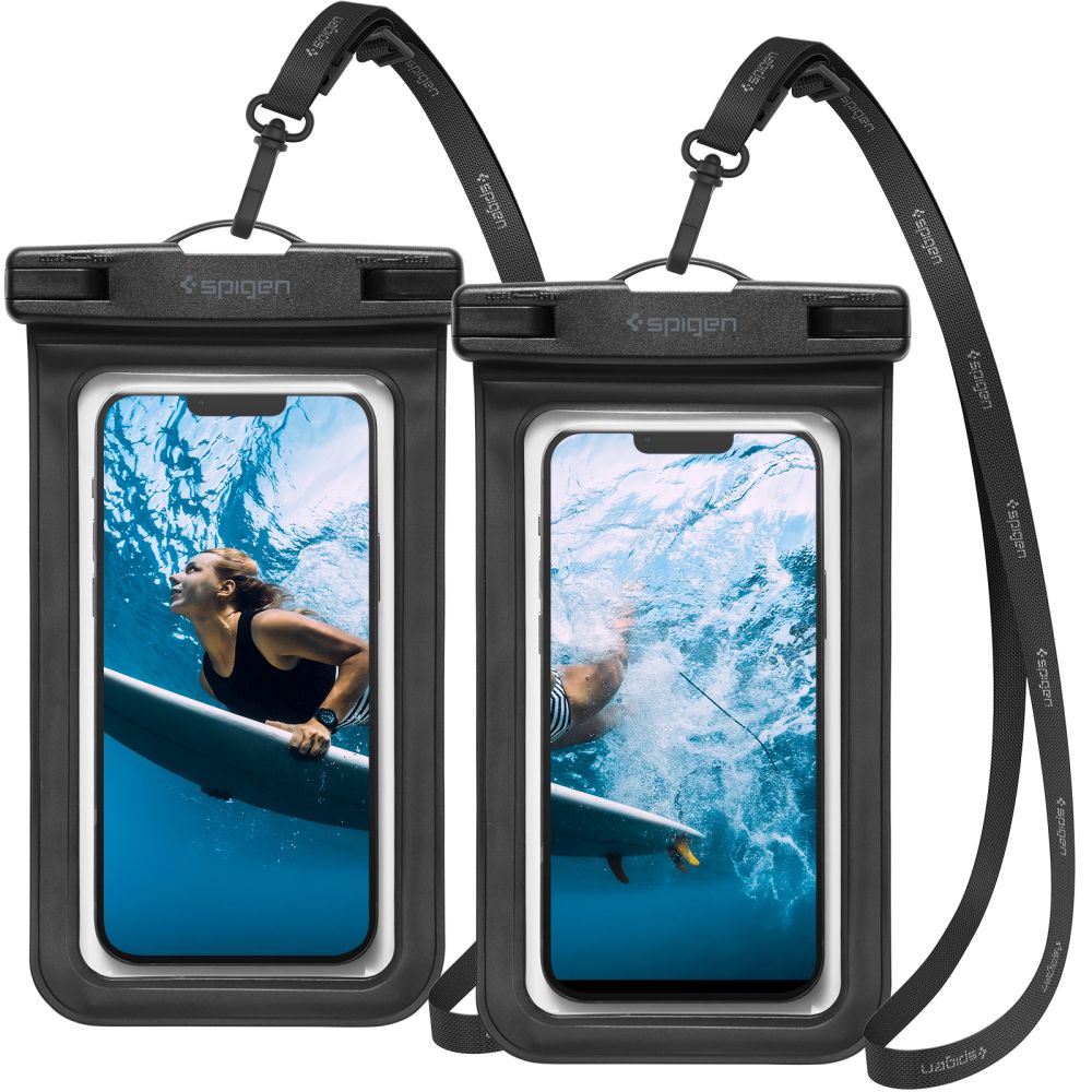 Set 2 huse impermeabile Spigen A601 – Negru – imagine 1
