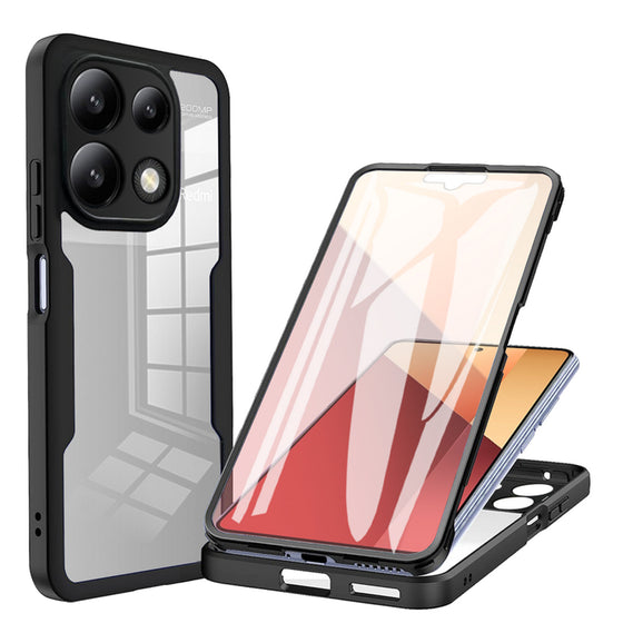 Husă 360 Techsuit ColorVerse cu folie de ecran pentru Xiaomi Redmi Note 13 Pro 4G / Poco M6 Pro 4G – negru