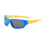 Ochelari soare sport polarizați copii, UV400 – Techsuit 816 – Albastru / galben – imagine 7