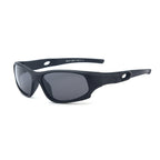 Ochelari soare sport polarizați copii, UV400 – Techsuit 816 – Negru sablat – imagine 1