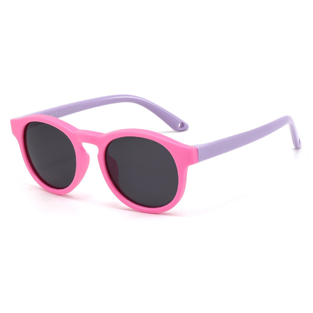 Ochelari soare polarizați bebeluși 0–2 ani, cu bandă – Techsuit 8308 – Roz / mov – imagine 6