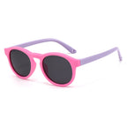 Ochelari soare polarizați bebeluși 0–2 ani, cu bandă – Techsuit 8308 – Roz / mov – imagine 6
