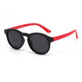 Ochelari soare polarizați bebeluși 0–2 ani, cu bandă – Techsuit 8308 – Negru / roșu – imagine 1