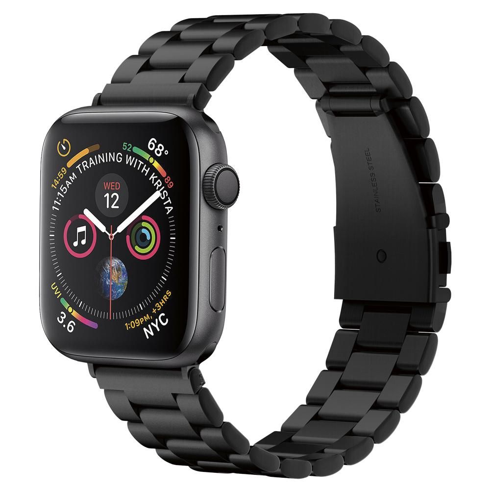 Brățară din oțel inoxidabil Spigen Modern Fit Apple Watch 42 / 44 / 45 / 46 / 49 mm – Negru – imagine 1