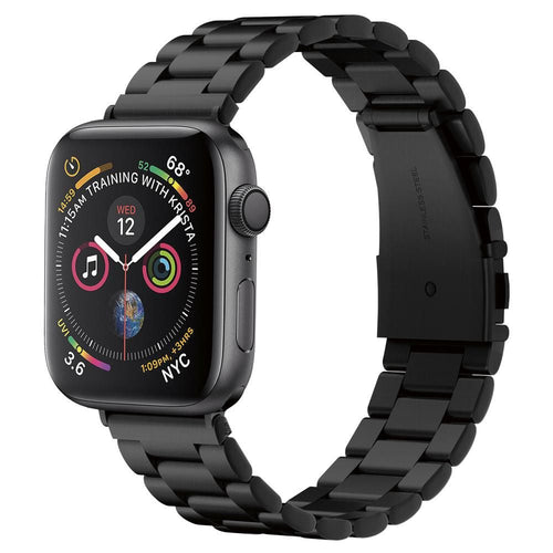 Brățară din oțel inoxidabil Spigen Modern Fit Apple Watch 42 / 44 / 45 / 46 / 49 mm – Negru – imagine 1