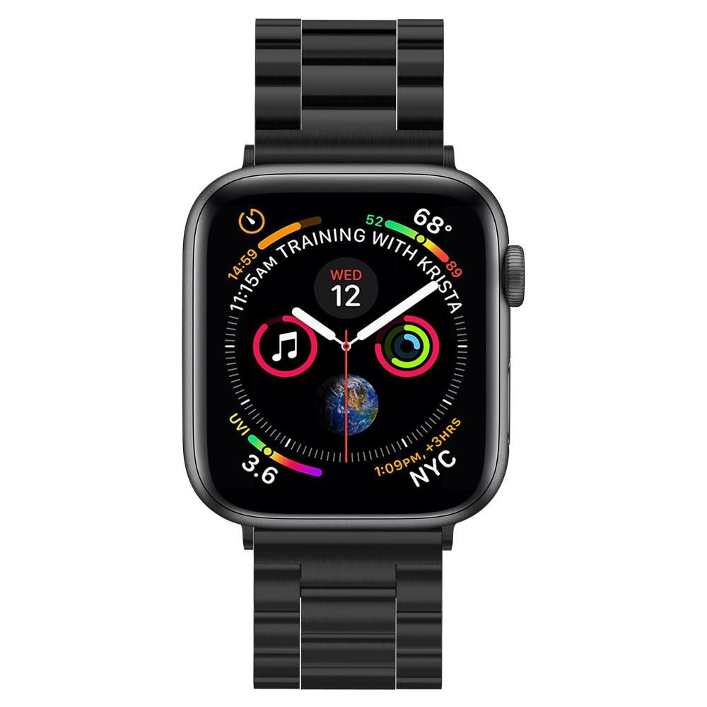 Brățară din oțel inoxidabil Spigen Modern Fit Apple Watch 42 / 44 / 45 / 46 / 49 mm – Negru – imagine 3