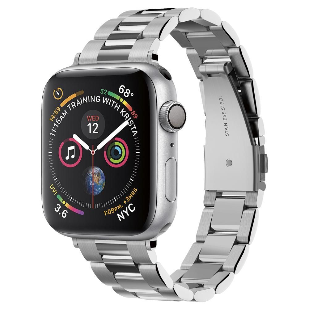 Brățară din oțel inoxidabil Spigen Modern Fit Apple Watch 38 / 40 / 41 / 42 mm – Argintiu – imagine 6