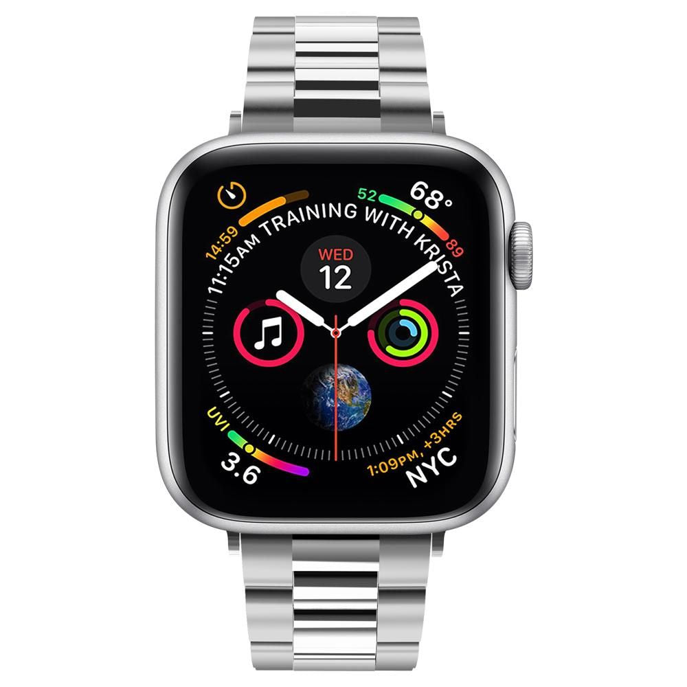 Brățară din oțel inoxidabil Spigen Modern Fit Apple Watch 38 / 40 / 41 / 42 mm – Argintiu – imagine 9