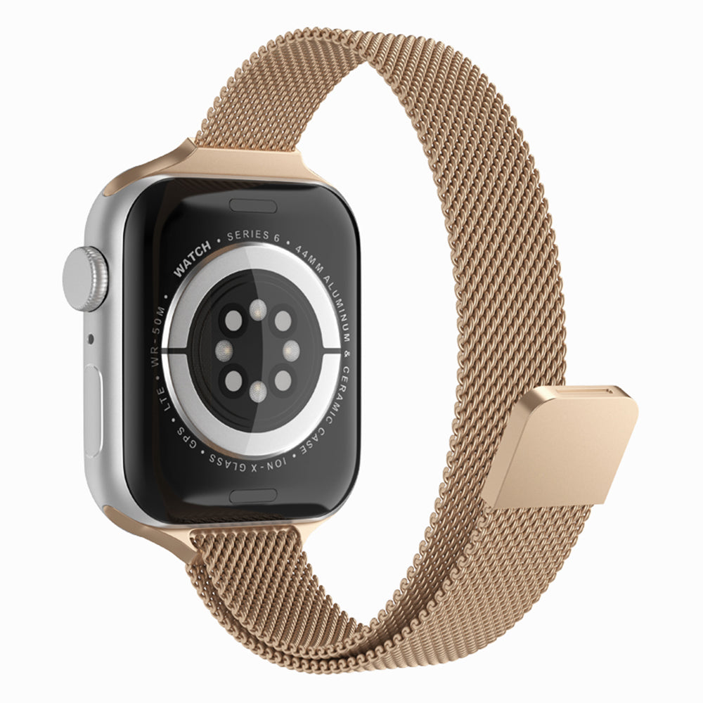 Curea Apple Watch 38 / 40 / 41  Techsuit W034, oțel inoxidabil, auriu – imagine 1