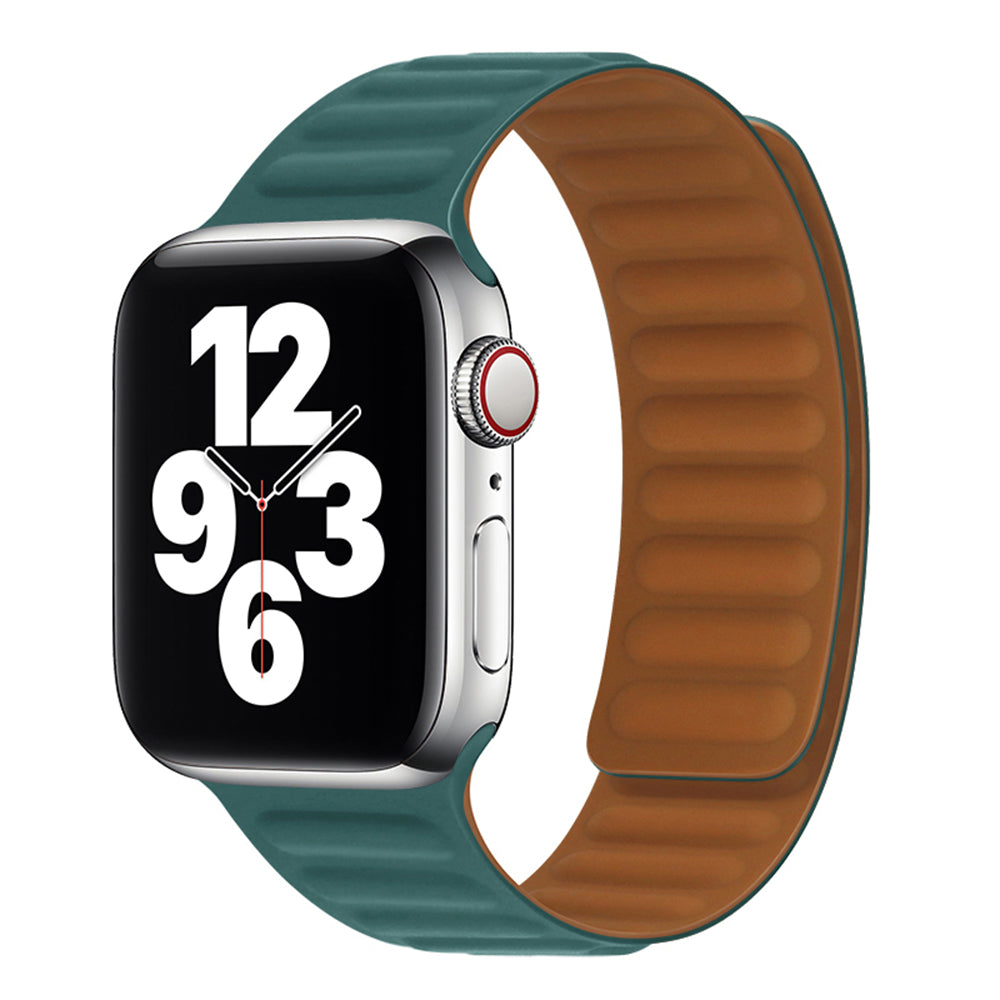 Curea Apple Watch 42 / 44 / 45 / 46  Techsuit W035, silicon, turcoaz – imagine 1