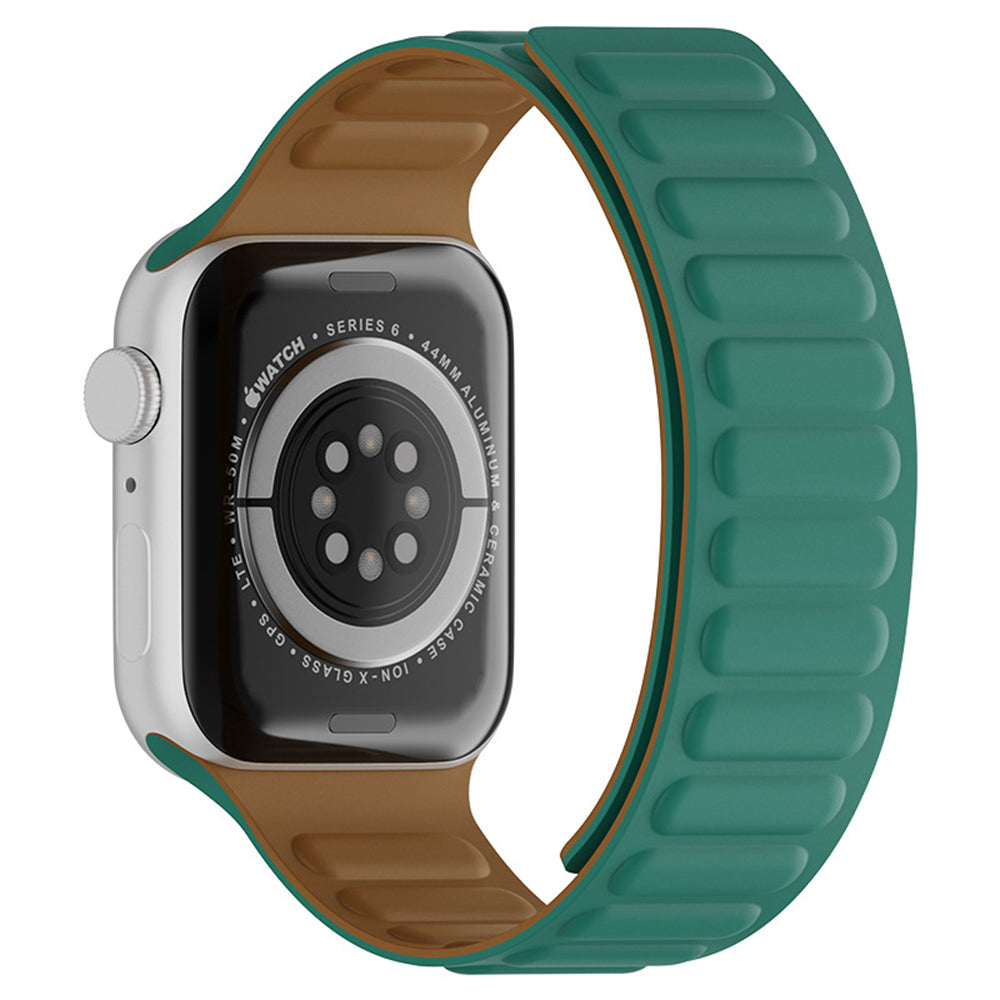 Curea Apple Watch 42 / 44 / 45 / 46  Techsuit W035, silicon, turcoaz – imagine 2