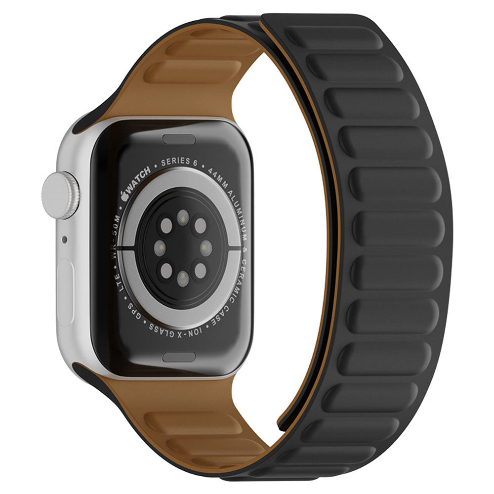 Curea Apple Watch 42 / 44 / 45 / 46  Techsuit W035, silicon, negru – imagine 2