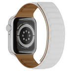 Curea Apple Watch 42 / 44 / 45 / 46  Techsuit W035, silicon, alb – imagine 2