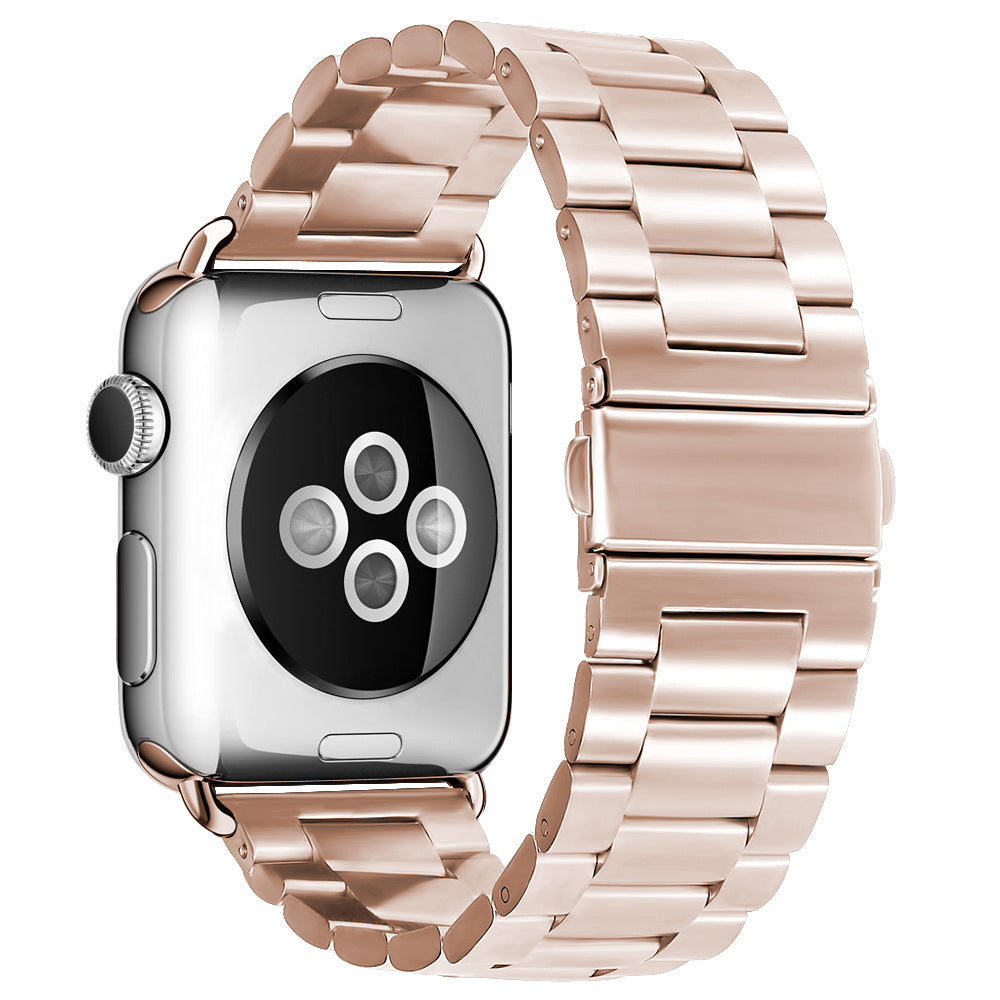 Curea Apple Watch 38 / 40 / 41  Techsuit W036, oțel inoxidabil, roz – imagine 2