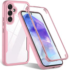 Husă 360 Techsuit ColorVerse cu folie de ecran Galaxy A54 5G – Roz – imagine 2
