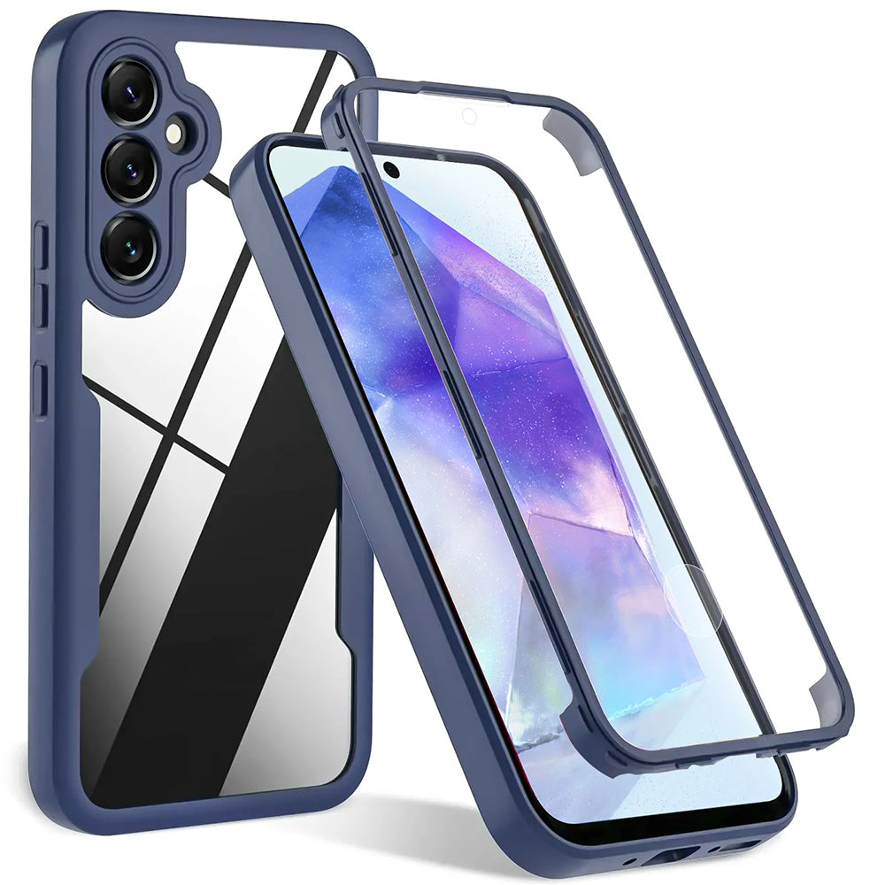 Husă 360 Techsuit ColorVerse cu folie de ecran Galaxy A35 5G – Albastru – imagine 3