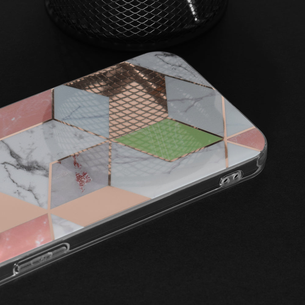 Husă Honor Magic6 Lite Techsuit Marble, mov (model hexagonal) – imagine 1