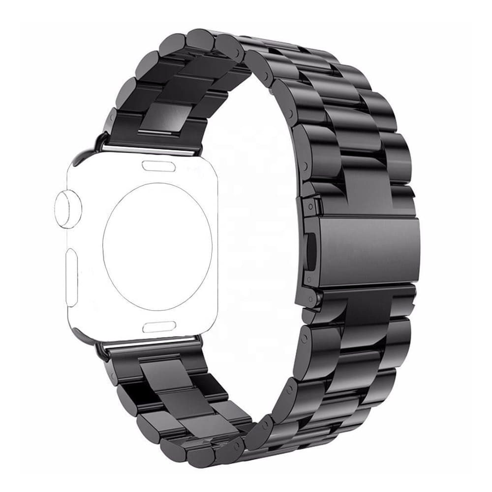 Curea Apple Watch 38 / 40 / 41  Techsuit W036, oțel inoxidabil, negru – imagine 3