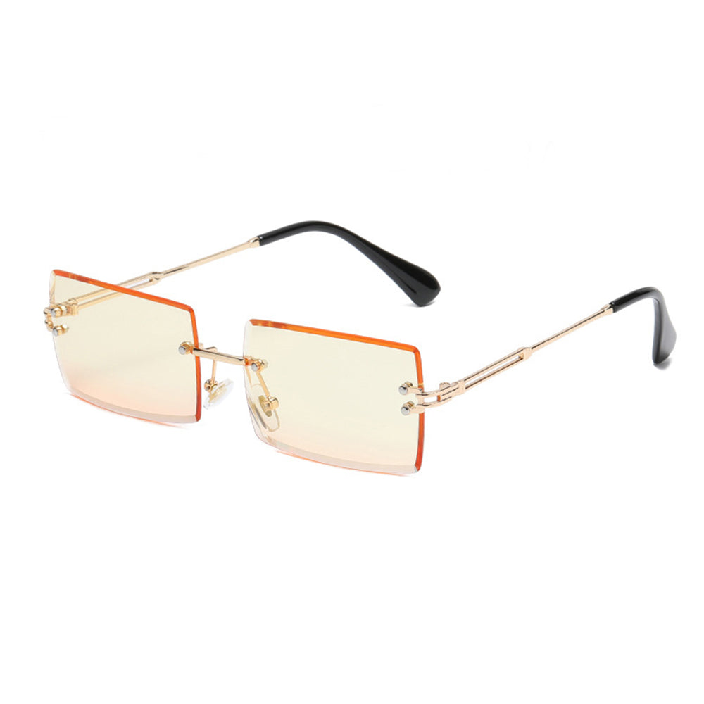 Ochelari soare fără ramă, lentile colorate, UV – Techsuit 16031 – Galben – imagine 10