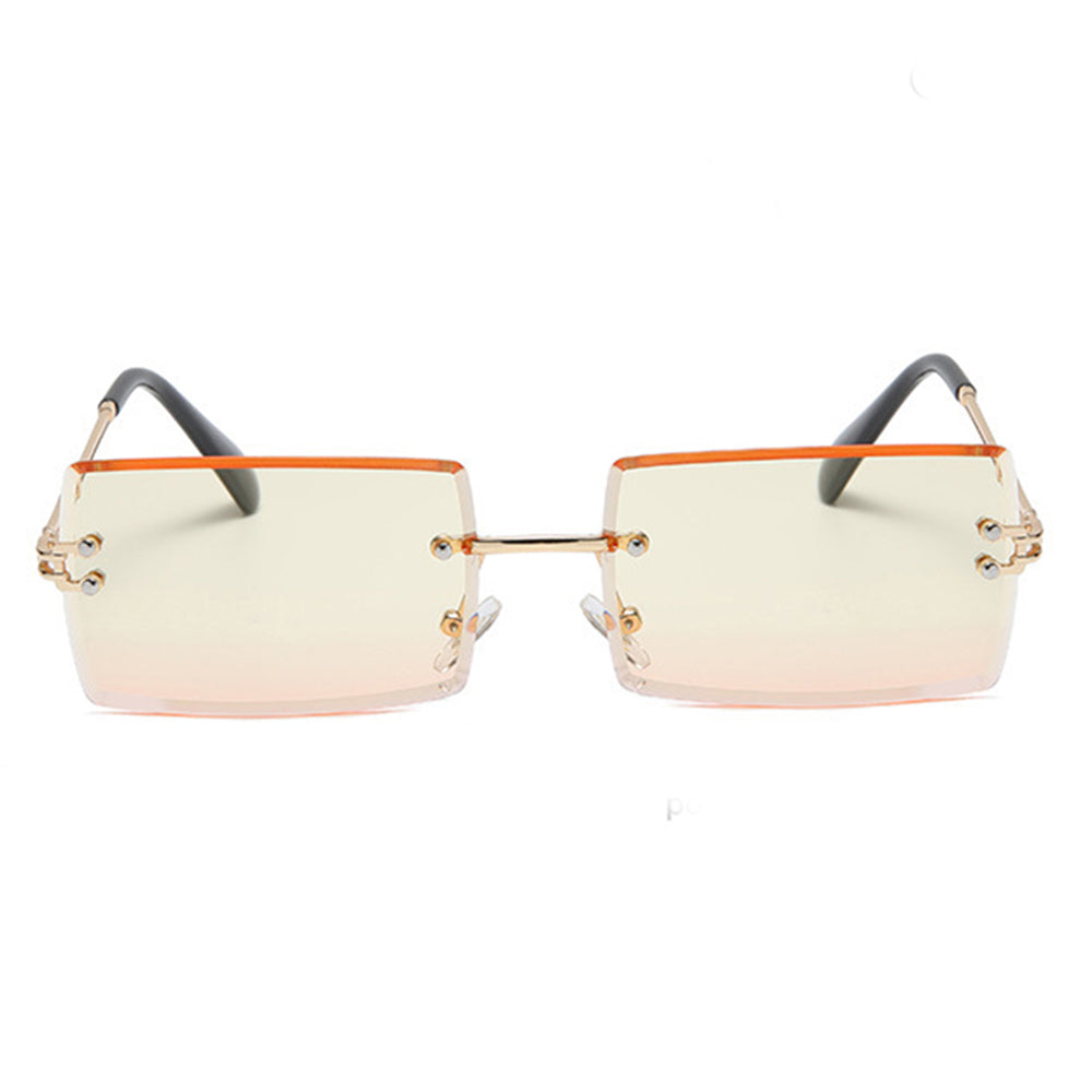 Ochelari soare fără ramă, lentile colorate, UV – Techsuit 16031 – Galben – imagine 9