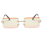 Ochelari soare fără ramă, lentile colorate, UV – Techsuit 16031 – Galben – imagine 9