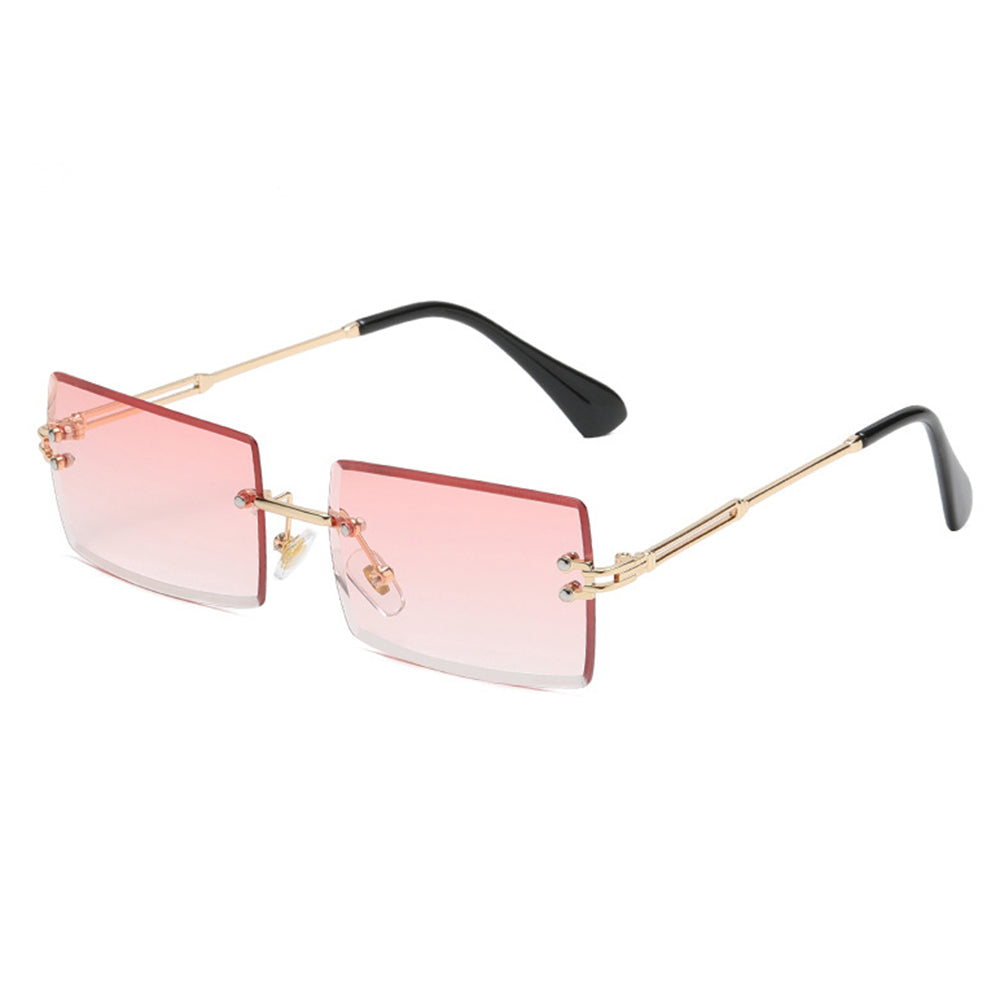 Ochelari soare fără ramă, lentile colorate, UV – Techsuit 16031 – Roz – imagine 8