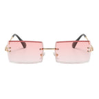 Ochelari soare fără ramă, lentile colorate, UV – Techsuit 16031 – Roz – imagine 7