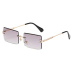 Ochelari soare fără ramă, lentile colorate, UV – Techsuit 16031 – Roz degrade – imagine 6