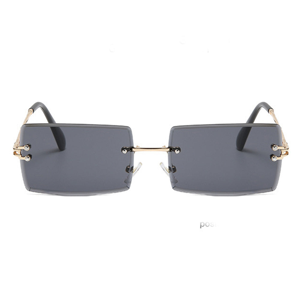 Ochelari soare fără ramă, lentile colorate, UV – Techsuit 16031 – Negru – imagine 1