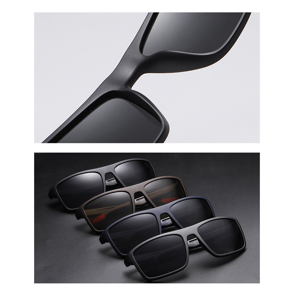 Ochelari de soare polarizați bărbați, ramă ușoară 21 g – Techsuit – Maro mat – imagine 3