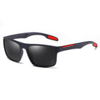 Ochelari de soare polarizați bărbați, ramă ușoară 21 g – Techsuit – Albastru mat / roșu – imagine 4