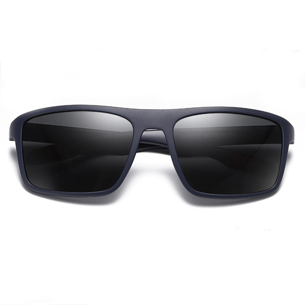 Ochelari de soare polarizați bărbați, ramă ușoară 21 g – Techsuit – Albastru mat / roșu – imagine 7