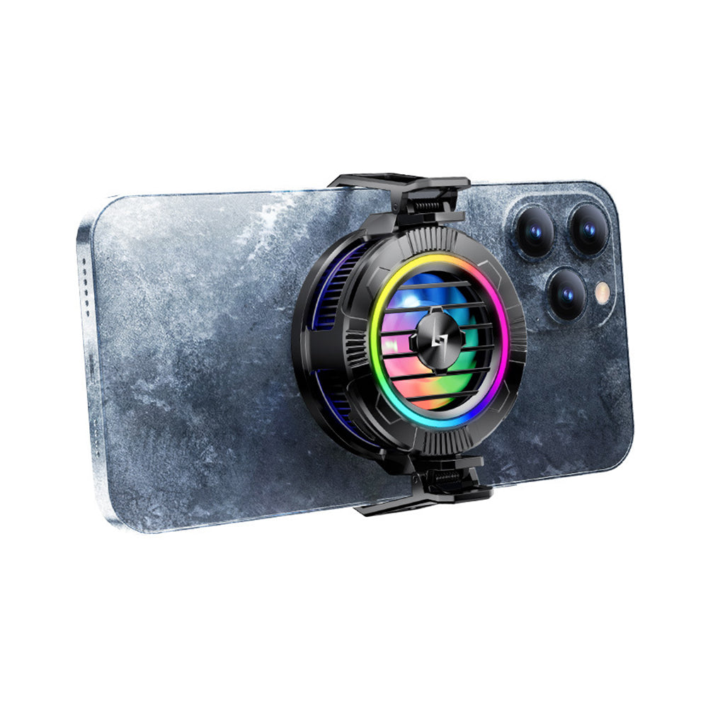 Cooler magnetic telefon, RGB, clemă detașabilă, negru – Techsuit P66 – imagine 1