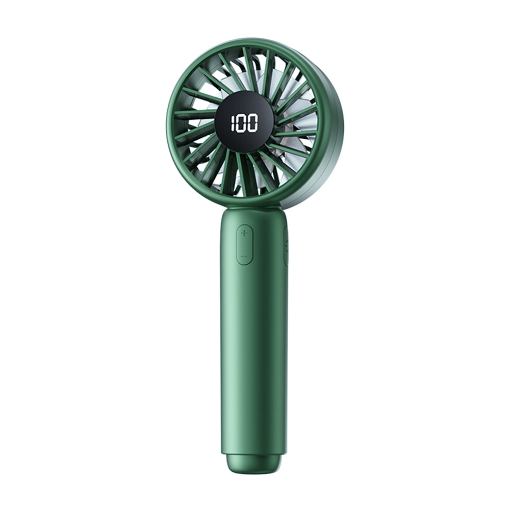 Mini ventilator de mână, LED, 5 trepte, 36 dB, verde – Techsuit CT-110 – imagine 1