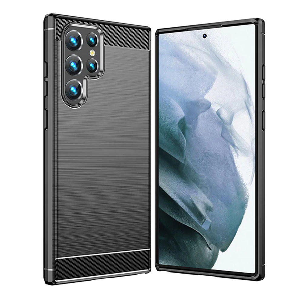 Husă Techsuit Carbon Silicone Galaxy S22 Ultra – imagine 2