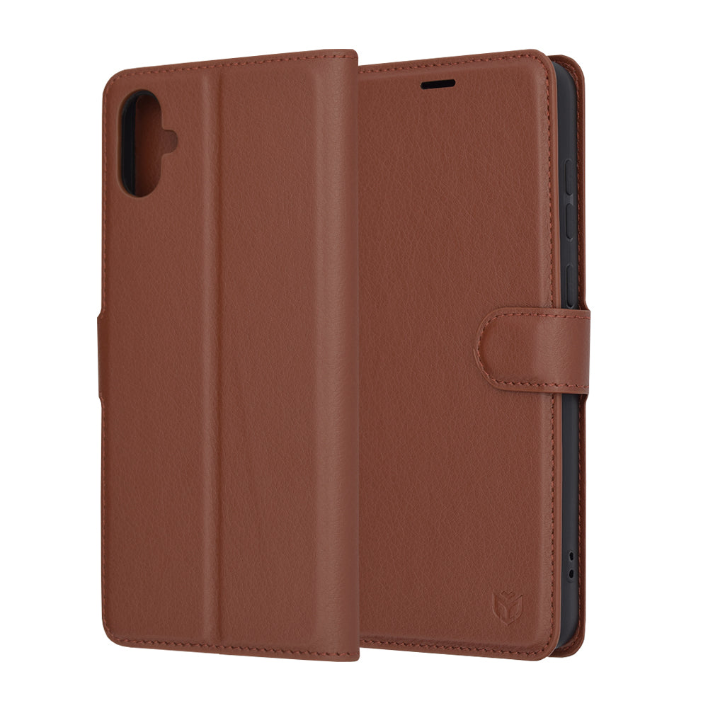 Husă portofel Techsuit Leather Folio Galaxy A05 – Maro – imagine 6