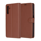 Husă portofel Techsuit Leather Folio Galaxy A14 / A14 5G – Maro – imagine 6