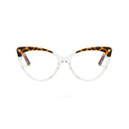 Ochelari lumină albastră femei, ramă cat eye – Techsuit F93308 – Transparent / leopard – imagine 5