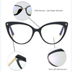 Ochelari lumină albastră femei, ramă cat eye – Techsuit F93308 – Leopard – imagine 3