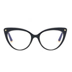 Ochelari lumină albastră femei, ramă cat eye – Techsuit F93308 – Negru lucios – imagine 5