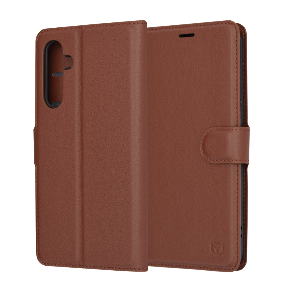 Husă portofel Techsuit Leather Folio Galaxy A54 5G – Maro – imagine 6